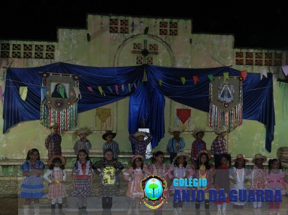 Festa junina com as famílias da sala de 1º ano do Ensino Fundamental, Mãe Aparecida.