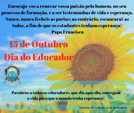 15 de Outubro - Dia do educador